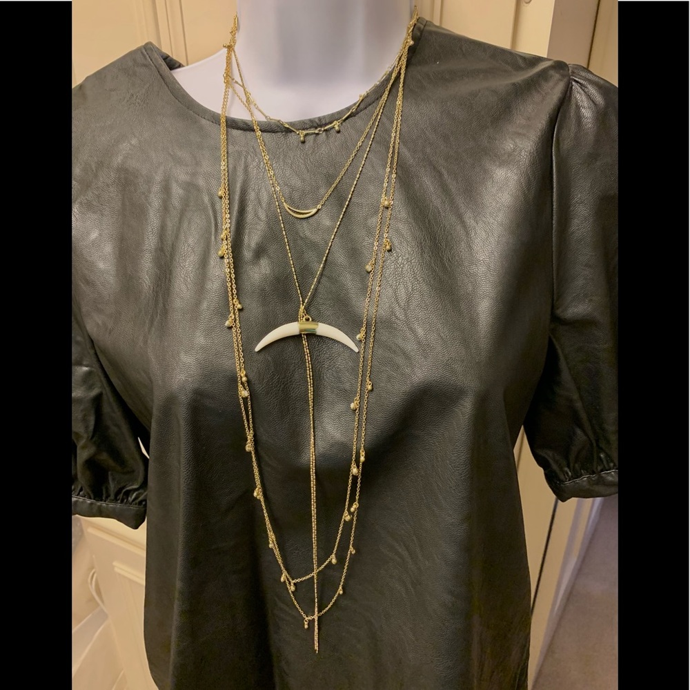 Free People multi chain gold necklace